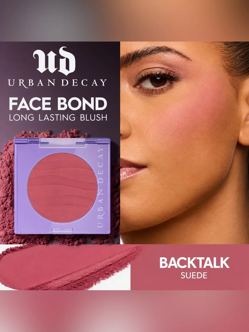 NEW✅ Urban Decay Face Bond Long Lasting Blush • Suede • Backtalk • New in Box